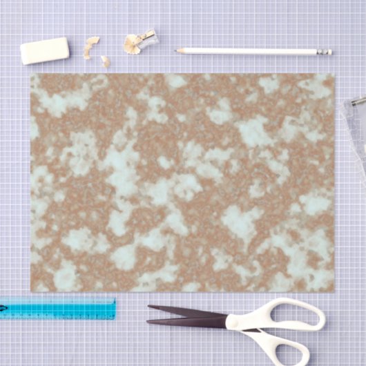 フェイクなポンペイの大理石のアーモンドのクリームのミントの緑 薄葉紙 (クラフト)