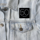 フェイクなラインストーンの第50誕生日 缶バッジ (インサイチュ)