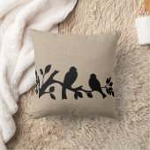 フェイクなリネンバーラップの素朴でシックなジュート愛鳥のpatt クッション (ブランケット)