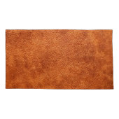 フェイクなレザールックのコニャックの茶色のヴィンテージ 枕カバー (裏面-左)