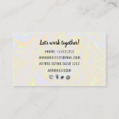 フェイクなレーザー光線写真効果の質の黄色 名刺 (裏面)