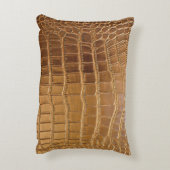 フェイクなワニの革アニマル・スキンパターン アクセントクッション (裏面(縦))
