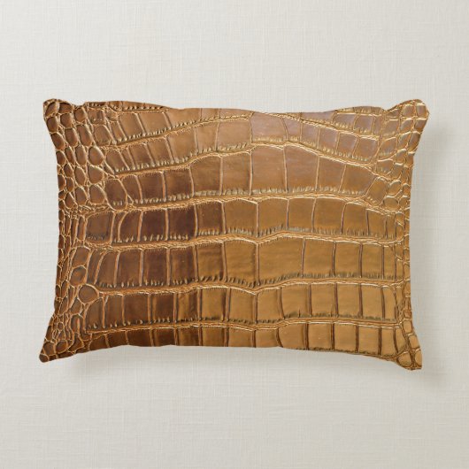 フェイクなワニの革アニマル・スキンパターン アクセントクッション (裏面)