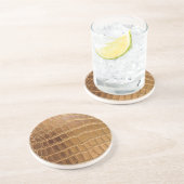 フェイクなワニの革アニマル・スキンパターン コースター (側面)