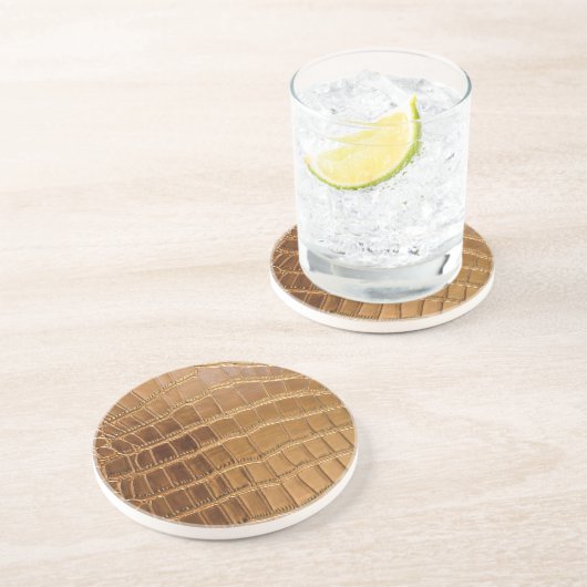 フェイクなワニの革アニマル・スキンパターン コースター (側面)