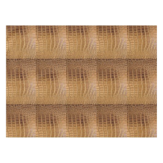 フェイクなワニの革アニマル・スキンパターン テーブルクロス (正面(横))