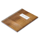 フェイクなワニの革アニマル・スキンパターン ノートブック (左側)