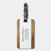 フェイクなワニの革アニマル・スキンパターン ラゲッジタグ (裏面縦)