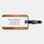 フェイクなワニの革アニマル・スキンパターン ラゲッジタグ (裏面横)