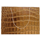 フェイクなワニの革アニマル・スキンパターン ラージペーパーバッグ (裏面)