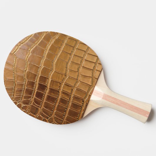 フェイクなワニの革アニマル・スキンパターン 卓球ラケット (横)