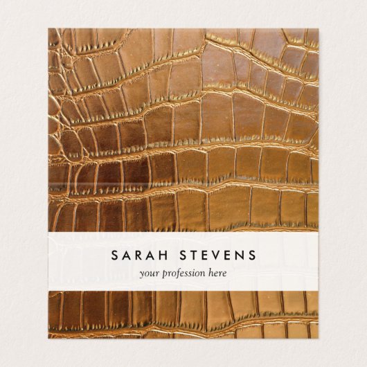 フェイクなワニの革アニマル・スキンパターン 名刺 (外部フラット)