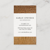 フェイクなワニの革アニマル・スキンパターン 名刺 (裏面)