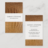 フェイクなワニの革アニマル・スキンパターン 名刺 (正面/裏面)