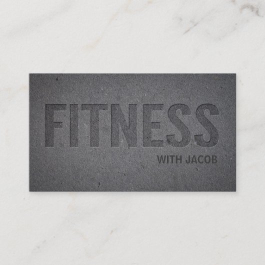 フェイクな凸版印刷のDebossのフィットネスのパーソナルトレーナー 名刺 (正面)