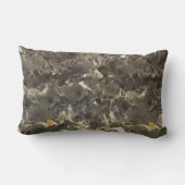 フェイクな大理石の黒い灰色ベージュ色 ランバークッション (裏面)