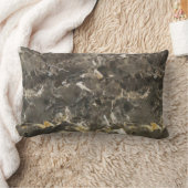 フェイクな大理石の黒い灰色ベージュ色 ランバークッション (ブランケット)