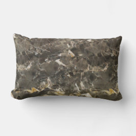 フェイクな大理石の黒い灰色ベージュ色 ランバークッション