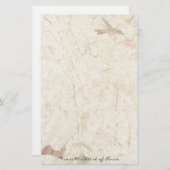 フェイクな手すき紙のハチドリの鳥の野性生物 便箋 (正面/裏面)