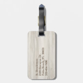 フェイクな木製の世界地図のカスタムな荷物のラベル ラゲッジタグ (裏面縦)