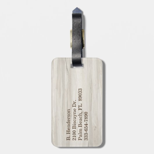 フェイクな木製の世界地図のカスタムな荷物のラベル ラゲッジタグ (裏面縦)