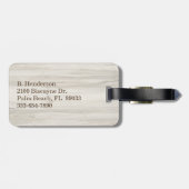 フェイクな木製の世界地図のカスタムな荷物のラベル ラゲッジタグ (裏面横)