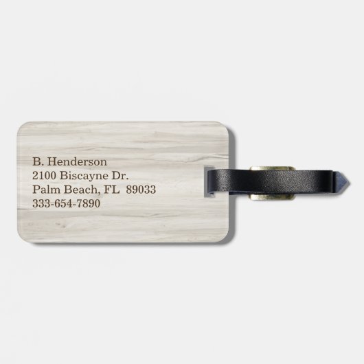 フェイクな木製の世界地図のカスタムな荷物のラベル ラゲッジタグ (裏面横)