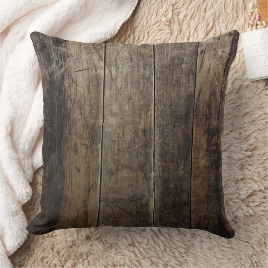 フェイクな木製の枕 クッション (ブランケット)