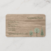 フェイクな木製の穀物の緑の点の木の名刺 名刺 (正面)