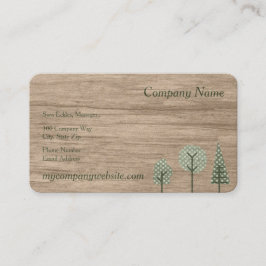 フェイクな木製の穀物の緑の点の木の名刺 名刺