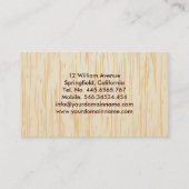 フェイクな木製の質の木工業のプロフェッショナルの職人 名刺 (裏面)