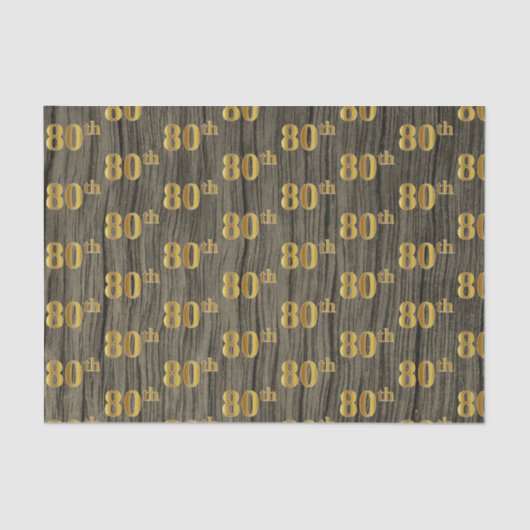 フェイクな木、フェイクな金ゴールド第80の(Eightieth)イベント 薄葉紙 (正面)