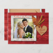 フェイクな木、葉、ハート、ムギの写真は感謝していしています サンキューカード (正面/裏面)