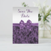 フェイクな毛皮及び紫色の弓誕生日の保存日付 セーブザデート (スタンド正面)