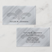 フェイクな灰色の大理石の（紋章の）フラ・ダ・リ 名刺 (正面/裏面)