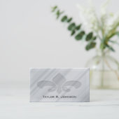 フェイクな灰色の大理石の（紋章の）フラ・ダ・リ 名刺 (スタンド正面)