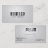 フェイクな白革デザイナー名刺 名刺 (正面/裏面)