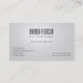 フェイクな白革デザイナー名刺 名刺 (裏面)