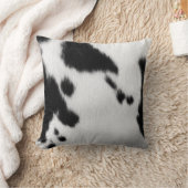 フェイクな白黒牛皮 クッション (ブランケット)