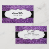 フェイクな紫色のグリッターの名刺 名刺 (正面/裏面)