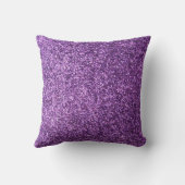 フェイクな紫色のグリッター クッション (裏面)