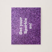 フェイクな紫色のグリッター ジグソーパズル (縦)