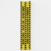 フェイクな警察の警戒線カスタムな文字の旗 横断幕 (縦)