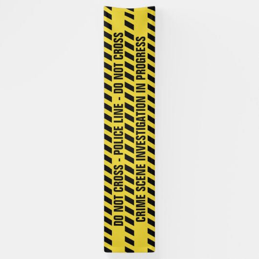 フェイクな警察の警戒線カスタムな文字の旗 横断幕 (縦)