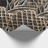 フェイクな金ぱくのパイナップルコラージュ ラッピングペーパー (角)