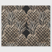 フェイクな金ぱくのパイナップルコラージュ ラッピングペーパー (フラット)