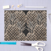 フェイクな金ぱくのパイナップルコラージュ 薄葉紙 (クラフト)