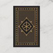 フェイクな金ゴールドおよび黒い踏鋤エースのトランプのポーカーの手品師 名刺 (裏面)