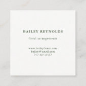 フェイクな金ゴールドのエレガントなヴィンテージのシュロの葉 スクエア名刺 (裏面)