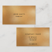 フェイクな金ゴールドのクラシック、両面シンプル 名刺 (正面/裏面)